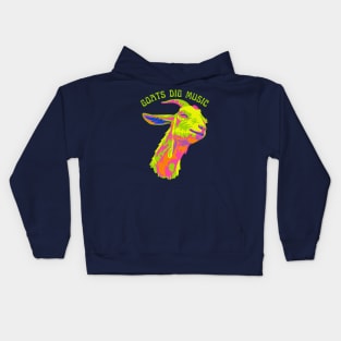 Goats Dig Music Kids Hoodie